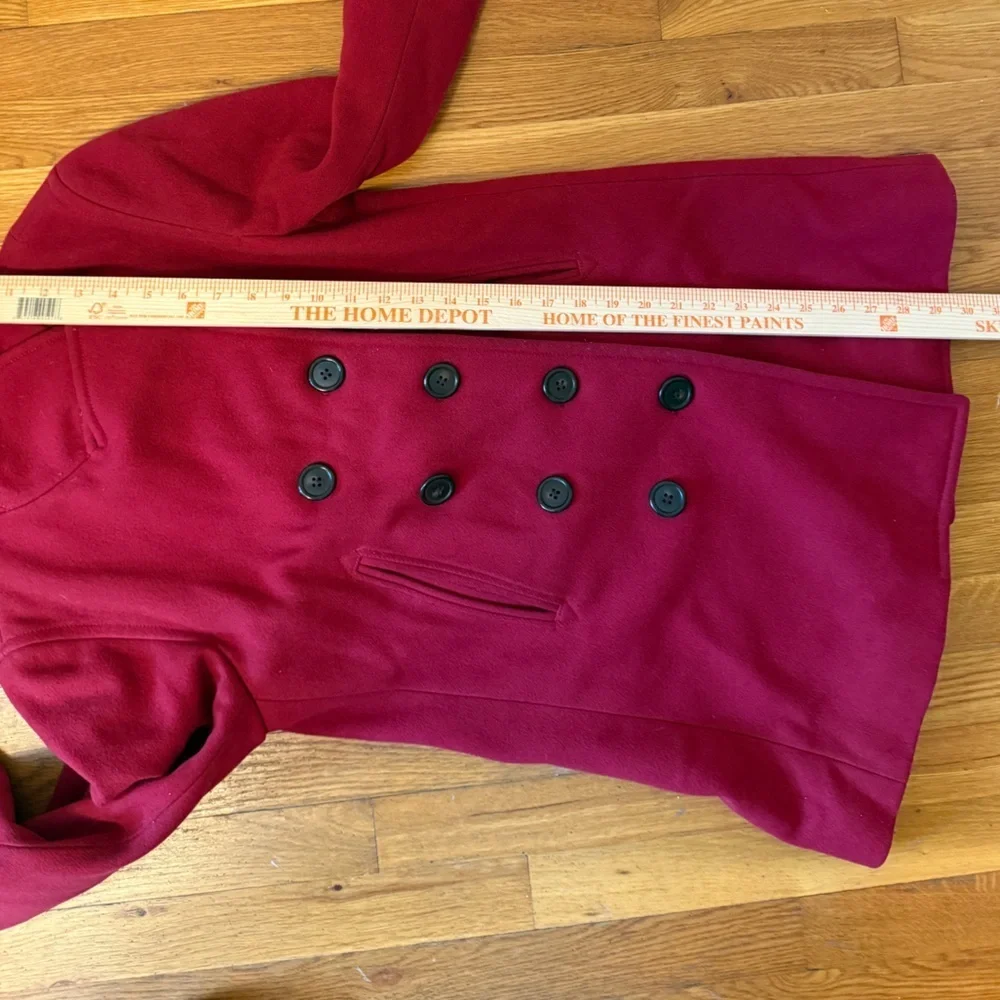 J Crew Double-Breasted Wool Red Peacoat Small Y2K - Picture 12 of 12